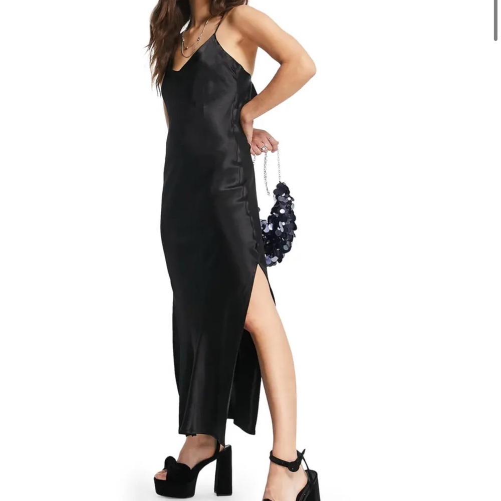 Topshop Satin Midi Slipdress